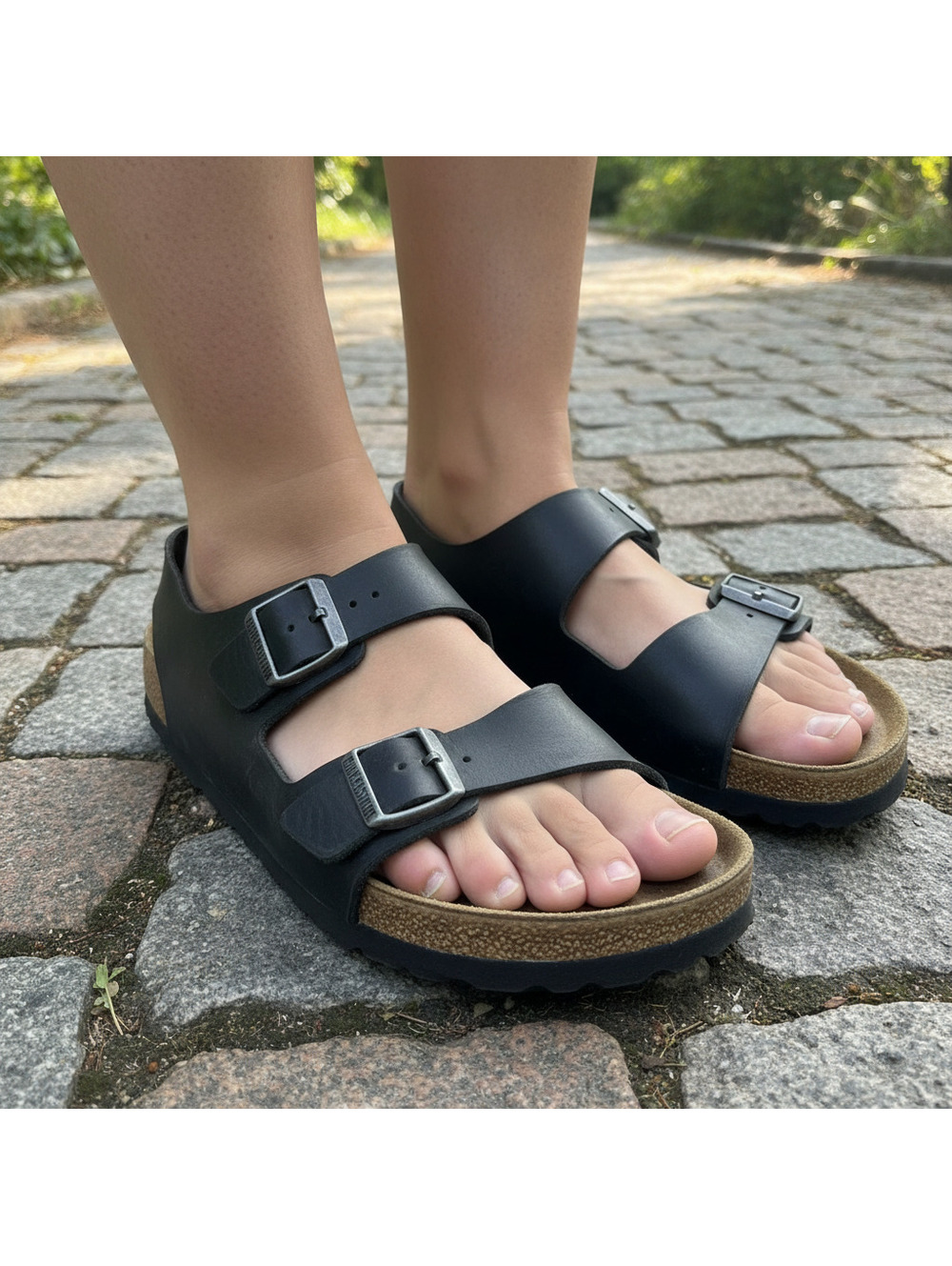 Birkenstock Milano Black Leather Slingback Sandals 43 EU M 10-10.5 / W 12-12.5